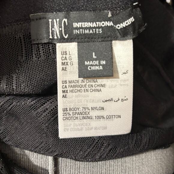 INC International Concepts NWT Set High Waist Logo Deep Black Underwear & Bra - Picture 5 of 7